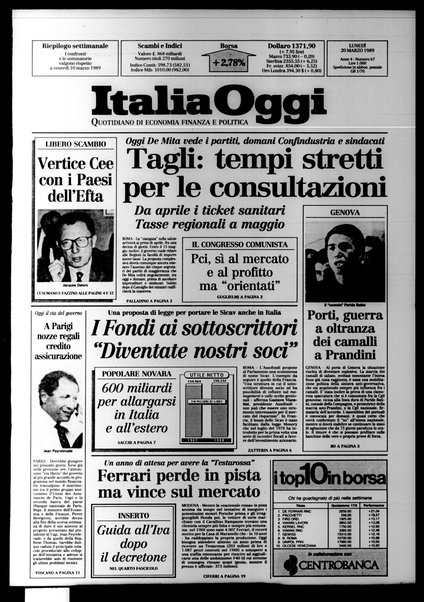 Italia oggi : quotidiano di economia finanza e politica